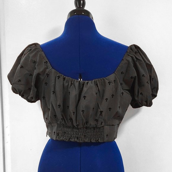 crop top with tiny mushroom print sizes 6 & 8 from Disturbia - Picture 2 of 3